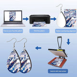 60Pcs Sublimation Blank Earrings Unfinished Teardrop Earrings Pendant
