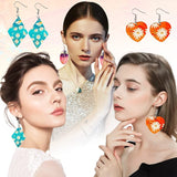 60Pcs Sublimation Blank Teardrop Earring Pendant Unfinished Wood Earring