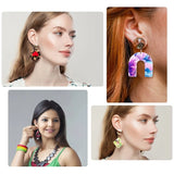 60Pcs Sublimation Blank Teardrop Earring Pendant Unfinished Wood Earring