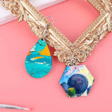60Pcs Sublimation Blank Teardrop Earring Pendant Unfinished Wood Earring