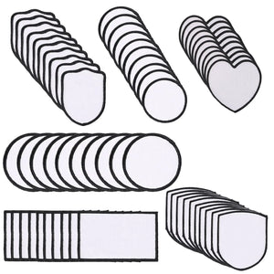 60Pcs Sublimation Blanks Patches Iron-on Patch Repair Patches DIY Supplies