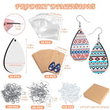 60Pcs Sublimation Earrings Blank Custom Print DIY Unfinished Pendant