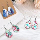 60Pcs Sublimation Earrings Blank Unfinished Heat Earring Pendant DIY