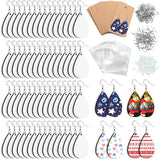 60Pcs Sublimation Earrings Blank Unfinished Heat Earring Pendant DIY