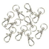 60Pcs Swivel Carabiners Keychain Silver