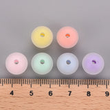 60Pcs Transparent Acrylic Beads Frosted Bead Round Mixed 11.5x11mm