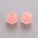 60Pcs Transparent Acrylic Beads Frosted Bead Round Mixed 11.5x11mm