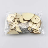 60Pcs Unfinished Wood Earrings Set with Hooks for DIY Jewelry Making