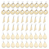 60Pcs Unfinished Wood Earrings Set with Hooks for DIY Jewelry Making