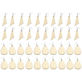 60Pcs Unfinished Wood Earrings Set with Hooks for DIY Jewelry Making