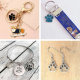 60Pcs Paw Print Charms for Jewelry Making