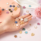 60Pcs Paw Print Charms for Jewelry Making