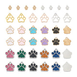60Pcs Paw Print Charms for Jewelry Making