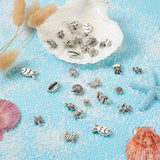60Pcs Antique Silver Tibetan Charm Beads for Jewelry Making