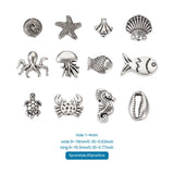 60Pcs Antique Silver Tibetan Charm Beads for Jewelry Making