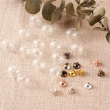 60Pcs Clear Glass Bottle Charms Mini Empty Bottles Pendant for Jewelry Making
