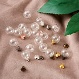 60Pcs Clear Glass Bottle Charms Mini Empty Bottles Pendant for Jewelry Making