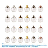 60Pcs Clear Glass Bottle Charms Mini Empty Bottles Pendant for Jewelry Making