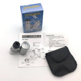 60X Microscope LED Light Portable Magnifier Violet Counterfeit Light