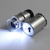 60X Microscope LED Light Portable Magnifier Violet Counterfeit Light