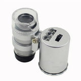 60X Microscope LED Light Portable Magnifier Violet Counterfeit Light