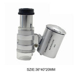 60X Microscope LED Light Portable Magnifier Violet Counterfeit Light