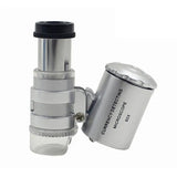 60X Microscope LED Light Portable Magnifier Violet Counterfeit Light
