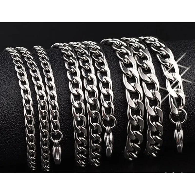 60cm Stainless Steel Curb Chain for Men or Women