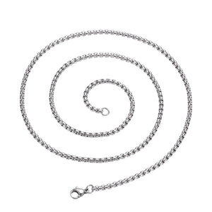 Stainless Steel Men Necklace Popcorn Lobster Buckle Choker Accessories