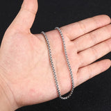 Stainless Steel Men Necklace Popcorn Lobster Buckle Choker Accessories