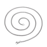 Stainless Steel Men Necklace Popcorn Lobster Buckle Choker Accessories