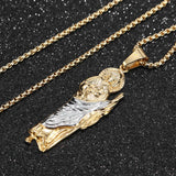 St. Jude Thaddeus Pray For Us Pendant with Box Chain Necklace