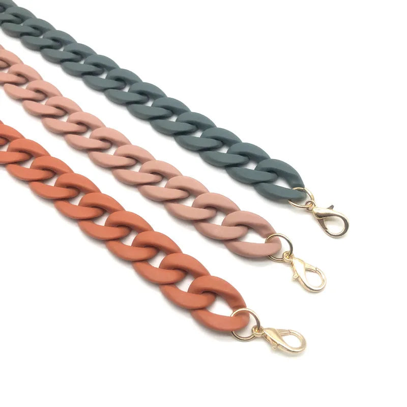 Colorful Resin Chain Acrylic Replacement Strap for Handbag