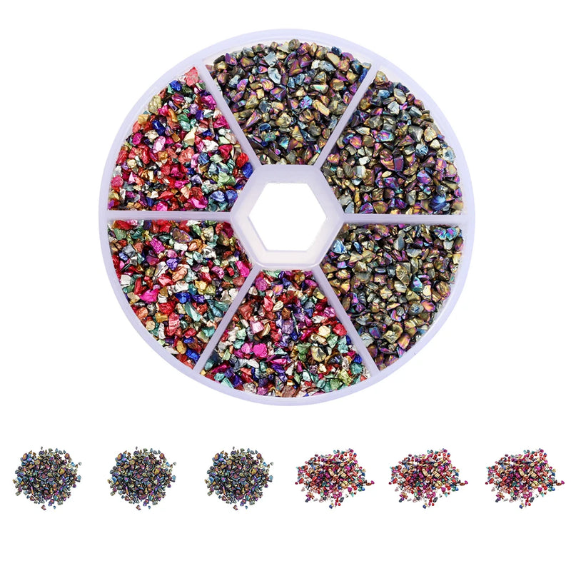 60g Crushed Glass Stones Resin Fill for Epoxy Mold Nail Art Jewelry DIY