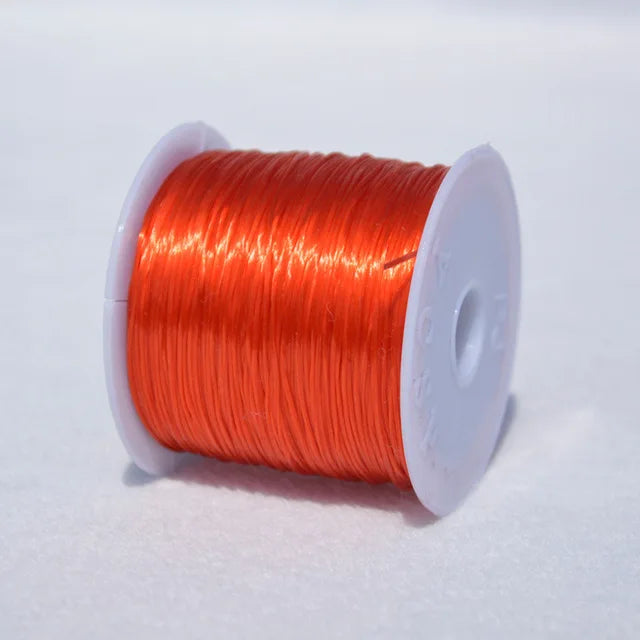 60m Elastic Crystal Beading Cords 0.6mm for Jewelry Making