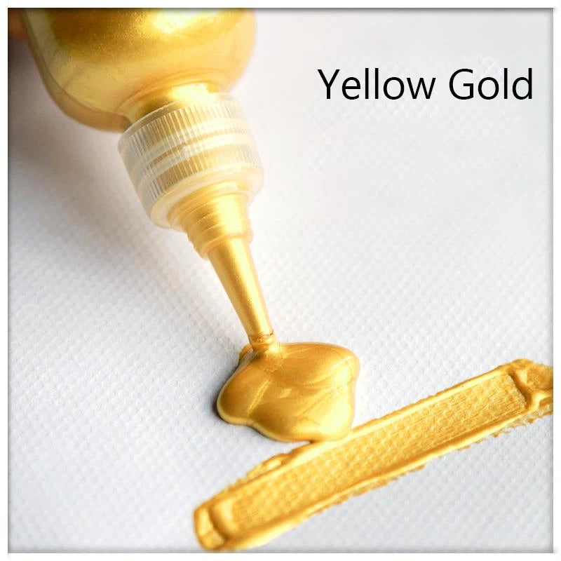 60ml Metallic Silver Copper Acrylic Paint for Epoxy Resin Jewelry DIY