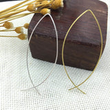 60mm Fish Shape Ear Wire Earrings Geometric Designs Multi-color Plated