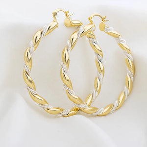 Smooth Circle Spiral Hoop Earrings for Women