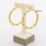 Smooth Circle Spiral Hoop Earrings for Women