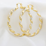 Smooth Circle Spiral Hoop Earrings for Women