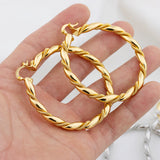 Smooth Circle Spiral Hoop Earrings for Women
