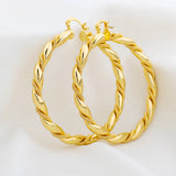 Smooth Circle Spiral Hoop Earrings for Women