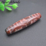 60mm Oval Natural Stone Tibetan DZI Bead Retro Agate Bead DIY Jewelry 1pc