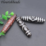 60mm Oval Natural Stone Tibetan DZI Bead Retro Agate Bead DIY Jewelry 1pc