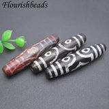 60mm Oval Natural Stone Tibetan DZI Bead Retro Agate Bead DIY Jewelry 1pc