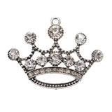 60mm Pink Rhinestone Crown Pendant - Sparkling Statement Jewelry