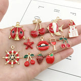 60pc Flower Astronaut Dog Enamel Charms for DIY Crafts