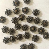 60pcs 13MM Daisy Flower Charms Findings in Copper Tone