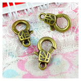 60pcs Antique Bronze Plated Charms Lobster Clasp Key Chain DIY Accessories