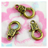 60pcs Antique Bronze Plated Charms Lobster Clasp Key Chain DIY Accessories